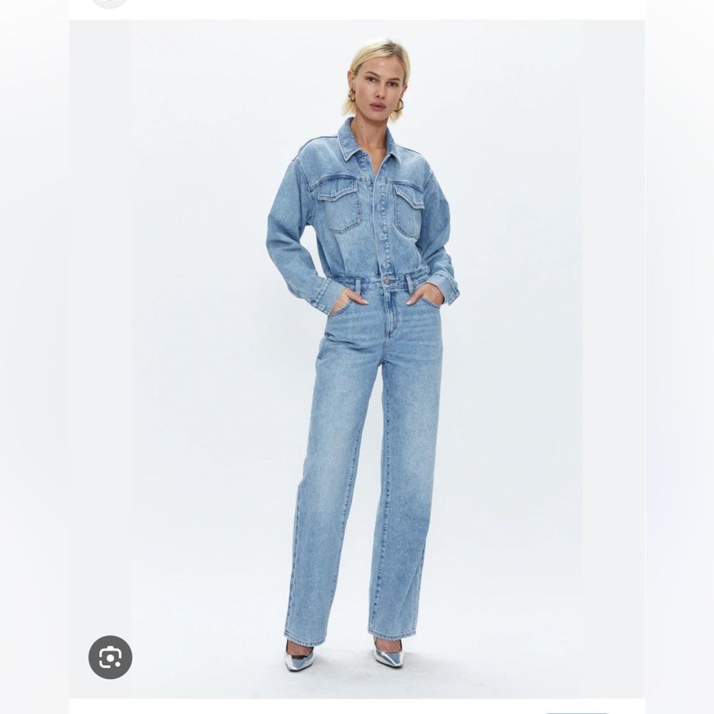Pistola Nikki Long sleeve Denim Jumpsuit